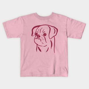 Petit Brabancon (Pink and Burgundy) Kids T-Shirt